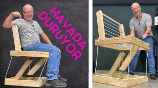 THE CHAIR THAT REFUSES THE RULES OF PHYSICS - HANGING IN AIR!  - #tensionchair