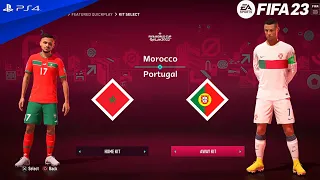 FIFA 23 | Morocco vs Portugal - FIFA World Cup Qatar 2022 Quarter final - PlayStation 4 gameplay