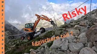 Menzi muck m 335 Risky #excavator  EXTREME ALPINE Eggischorn auf der nächsten Baustelle teil7