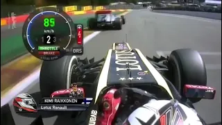 On Board View; Kimi Räikkonen Clean Start at the 2012 F1 Belgian Grand Prix