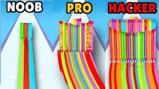 NOOB vs PRO vs HACKER in Pencil Rush 3D