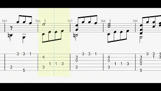 Beethoven: Symphony No 5 in C Minor, Op.67 full tablature/sheet music for solo fingerstyle guitar