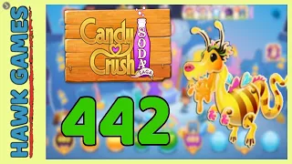 Candy Crush Soda Saga Level 442 (Honey mode) - 3 Stars Walkthrough, No Boosters