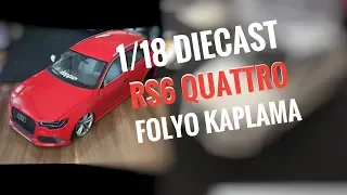AUDİ RS6 Quattro Gmg Garage Folyosuyla Kaplama / 1:18 Diecast Model