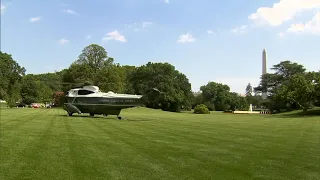 MARINE ONE TAKEOFF From The White House Lawn