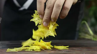 Kyohei Shindo Aogami No.2 165mm Kurouchi Bunka vs Star fruit