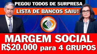 APROVADO! SAIU LISTA DE BANCOS DA MARGEM SOCIAL! R$20 MIL PARA 4 GRUPOS! - VITÓRIA CHEGOU!