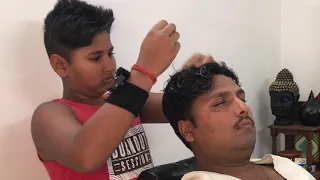 Young Indian Barber- perfect Upper body massage by CHUNNI LaL