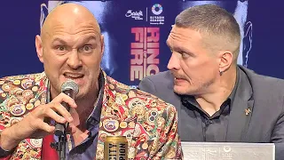 Tyson Fury EXPLODES on Oleksandr Usyk! Both go at it in verbal exchange!