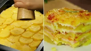 Patate al forno con prosciutto e formaggio: un piatto super goloso! | Saporito.TV