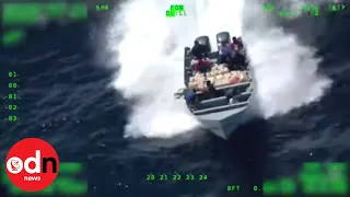 Dramatic Footage Shows Drugs Smugglers Trying to Escape with a Tonne of Cocaine