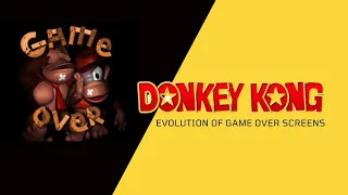 Evolution of game over screens in Donkey Kong (1994-2018)