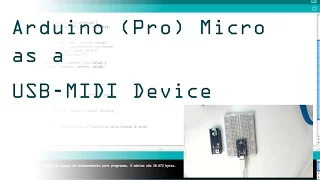 Arduino (Pro) Micro as a MIDI-USB device