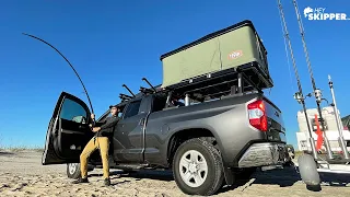 Surf Fishing from my Truck! Perfect Beach Fishing Build | Toyota, Yakima & Thule