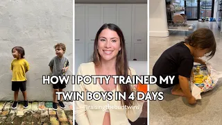 How I Potty Trained My Twin Boys in 4 Days!