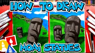 How To Draw Moai Statues Of Easter Island