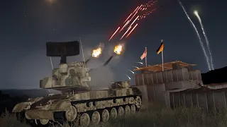 Flakpanzer Gepard in Action firing at Jet - SPAAG - Military Simulation - ArmA 3