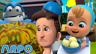 ARPO The Ice Cream Maker! | ARPO The Robot | Funny Kids Cartoon | ARPO and Daniel Full Episode