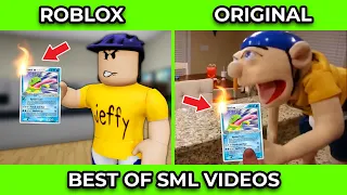 SML Movie vs SML ROBLOX: Jeffy's Pokemon Card + BEST OF SML VIDEOS ! Side by Side