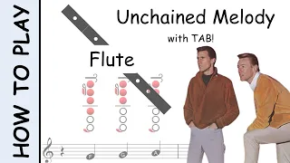 How to play Unchained Melody on Flute | Sheet Music with Tab