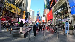 Walking in New York, NY - Times Square, Central Park and 5th Ave on Feb 4, 2024
