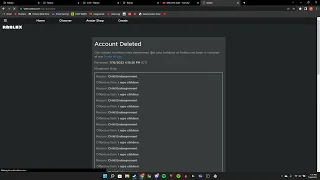 my roblox account was banned