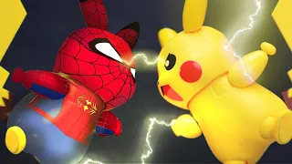 Spider Man Pikachu Fighting in the Prison | Poke Fes