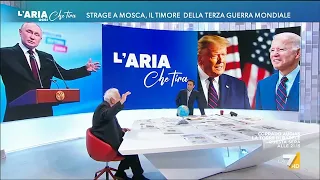 Michele Santoro a L'aria che tira del 25 marzo 2024