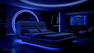 Stay With Us In Our Futuristic Private Jet Bedroom | Brown Noise Flight Ambience | Flight Map | 4K