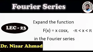 Fourier series of x cosx in the interval from -pi to pi