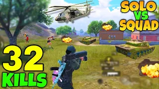 32 kills😱M202 Destroyed Tanks & Helicopters | SOLO vs SQUAD in PAYLOAD 3.0 | PUBG MOBILE