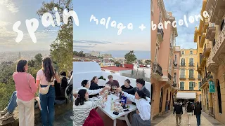 spain travel vlog | barcelona + malaga ☀️🤍✨