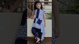 Awesome And New Pattern Baby Girl High Low Frock Special Eid Very Easy Cutting And Stitching.