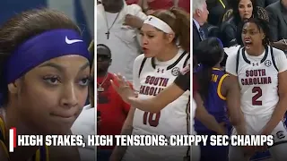 HIGH STAKES ➡️ HIGH TENSIONS 👀 CHIPPY MOMENTS from LSU vs. South Carolina | ESPN College Basketball