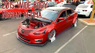 Highly Modified 2015 Wide Body Nissan Altima Las Vegas celebrity cars and coffee