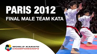 (1/2) Karate Japan vs Italy. Final Male Team Kata. WKF World Karate Champions 2012. 空手日本