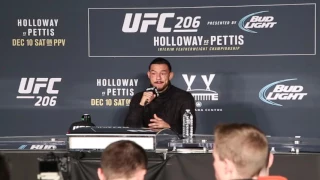 Cub Swanson Post Fight Media Scrum at UFC 206