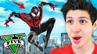 Jugando como SPIDERMAN en GTA 5! *MILES MORALES* (Mods)