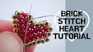 Brick stitch heart bracelet tutorial / how to increase and decrease brick stitch