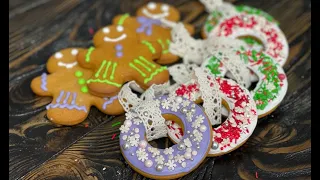 САМЫЕ ВКУСНЫЕ НОВОГОДНИЕ ИГРУШКИ 🍪🎄 | Имбирные пряники в виде человечков и игрушек на ёлку