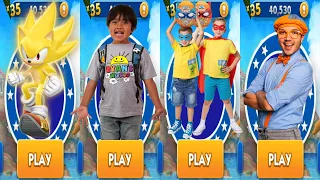 Vlad and Niki Run vs Sonic Dash vs Tag with Ryan vs Blippi Fun World Run - Run Gameplay