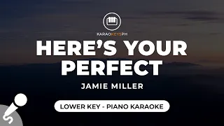 Here's Your Perfect - Jamie Miller (Lower Key - Piano Karaoke)