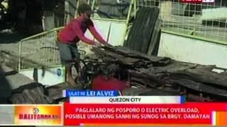 BT: Paglalaro ng posporo o electric   overload, posibleng sanhi ng sunog sa   Brgy. Damayan, QC