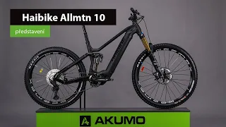 Elektrokolo HAIBIKE Allmtn 10 Matte Gloss Black Ink - celoodpružené horské elektrokolo