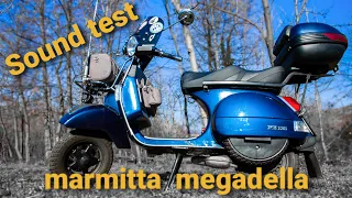 VESPA PX  DR 177 - Scarico Megadella vs marmitta Originale -  Sound e prestazioni