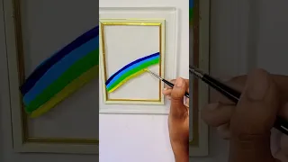 Rainbow glass Painting | DIY 🌈  #shorts #satisfying