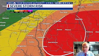 Two rounds of severe storms possible Easter Sunday with strong tornadoes possible