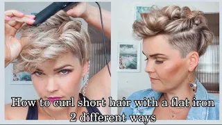 2 ways to curl short hair with a straightener | locken mit dem Glätteisen | Salirasa