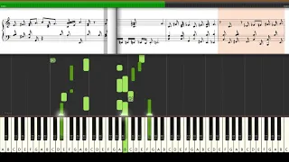 Chopin Nocturne in E, Op  62, No  2. Piano Tutorial Synthesia (Sheet Music + midi)