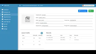 Online Leave Management System in PHP DEMO